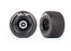TRA9475 Traxxas Tires & wheels, assembled (gloss black wheels) (R) (2)