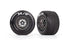 TRA9475A Traxxas Tires & wheels, assembled (satin blk chrm whls) (R) (2)