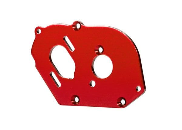 TRA9490R Traxxas Plate, motor, red (4mm thick) (aluminum)
