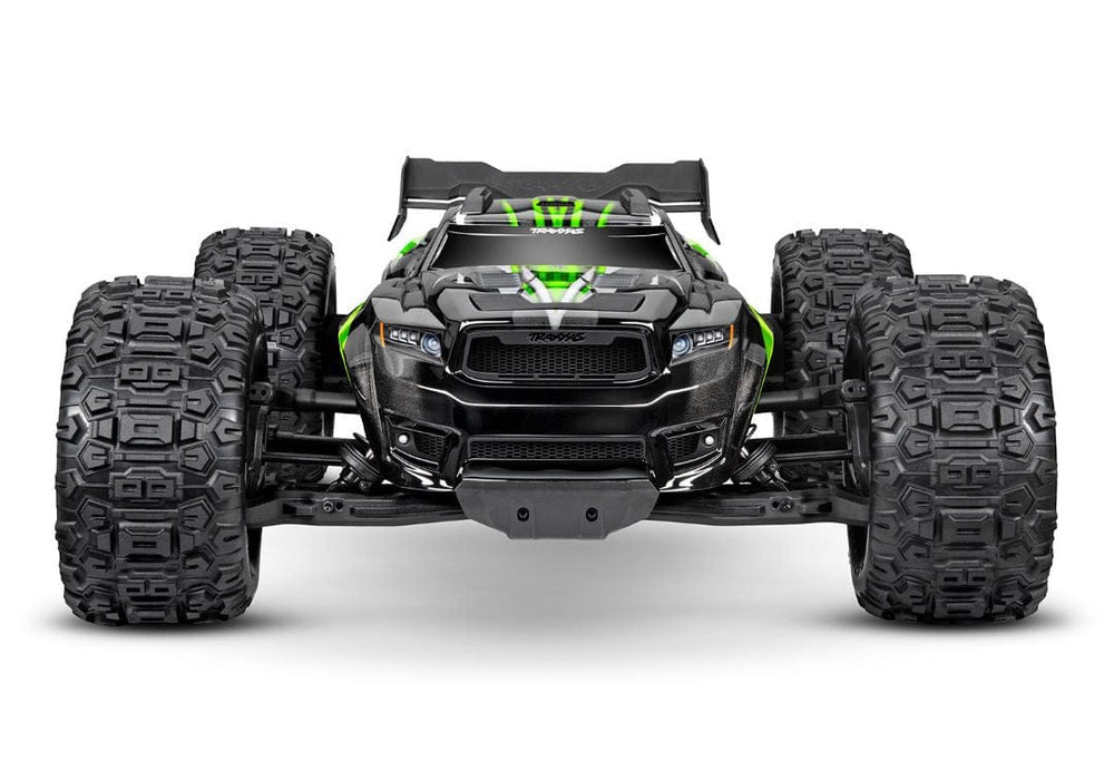 TRA95076-4GREEN Traxxas Sledge: 1/8 Scale 4WD Brushless Monster Truck - Green YOU will need this part #TRA2990   to run this truck