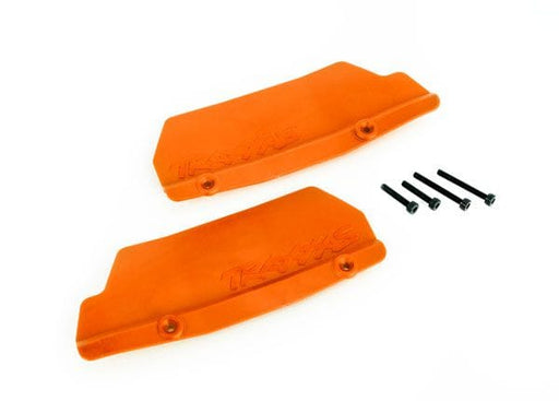 TRA9519T Traxxas Mud guards, rear, orange (left and right)/ 3x15 CCS (2)