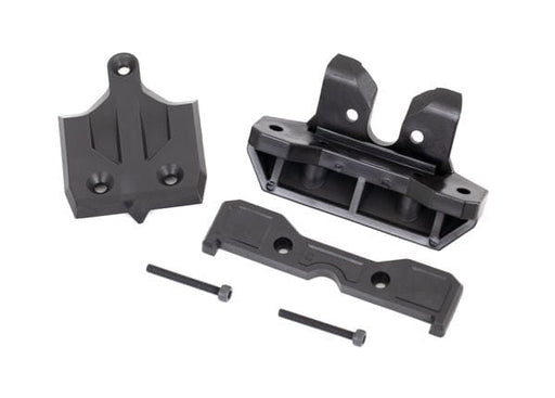 TRA9536 Traxxas Bumper, rear/ skidplate, rear/ tie bar mount, rear/ 3x25