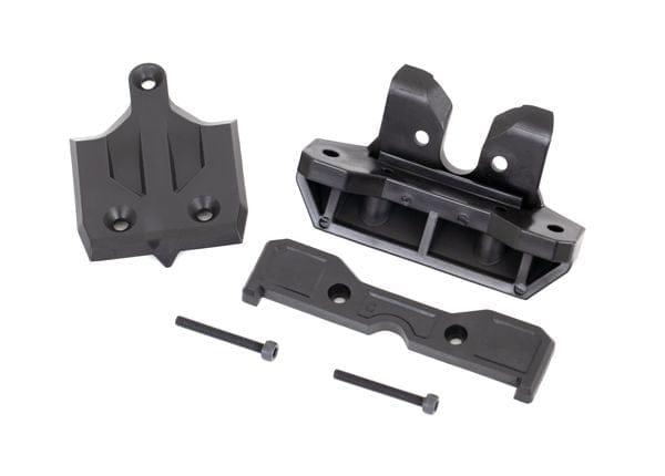 TRA9536 Traxxas Bumper, rear/ skidplate, rear/ tie bar mount, rear/ 3x25