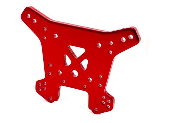 TRA9538R Traxxas Shock tower, rear, 6061-T6 aluminum (red-anodized)