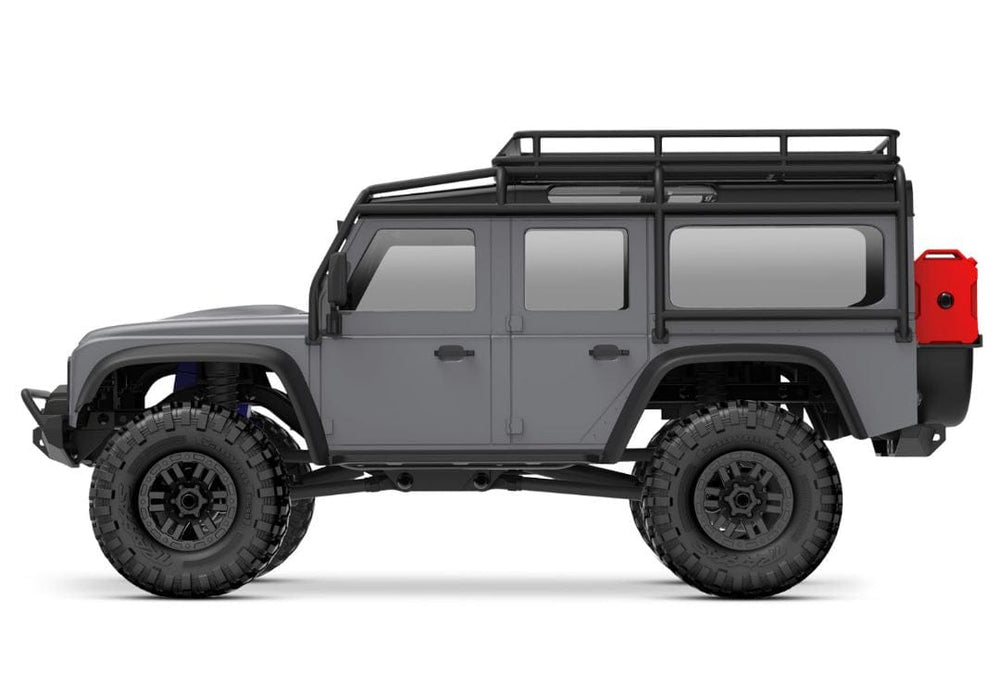 TRA97054-1 Traxxas TRX-4M Land Rover Defender 1/18 RTR Trail Truck, Silver (Sold Separately extra battery please ORDER #TRA2821)