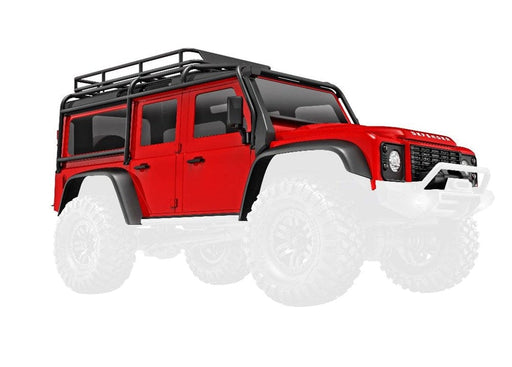 TRA9712-RED Traxxas Body, Land Rover Defender, Complete, Red