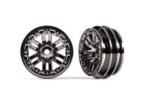 TRA9768-BLKCR Traxxas Wheels, 1.0" (Black Chrome) (2)
