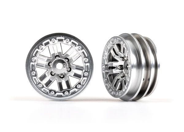 TRA9768-SATIN Traxxas Wheels, 1.0" (Satin Chrome) (2)