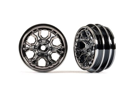TRA9770-BLKCR Traxxas Wheels, 1.0" (Black Chrome) (2)