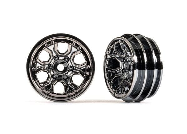 TRA9770-BLKCR Traxxas Wheels, 1.0" (Black Chrome) (2)