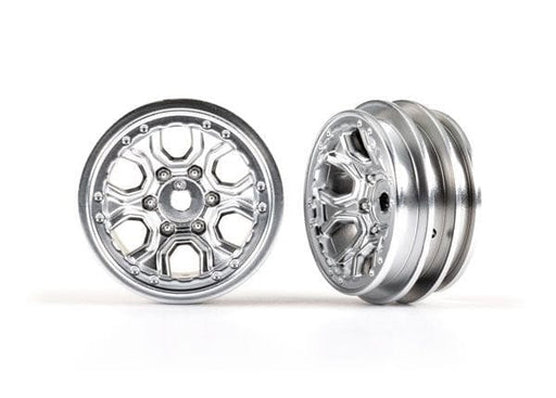 TRA9770-SATIN Traxxas Wheels, 1.0" (Statin Chrome) (2)