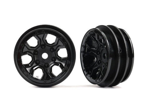 TRA9770 Traxxas Wheels, 1.0" (Black) (2)
