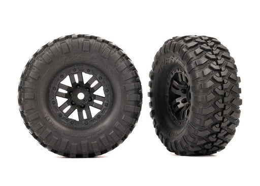 TRA9773 Traxxas Tires & Wheels, Premounted (Black 1.0", Canyon Trail)