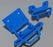 TRA3621X Bumper, front / bumper mount, front / 4x23mm RM (2)/ 3x10mm RST (2) (blue)