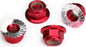 TRA8447R Nylon Locking Aluminum Flange Nuts 5mm Red Anodized (4)