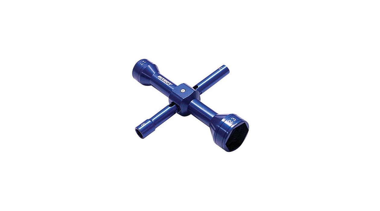 INTC22774BL  Quad Hex Socket Wrench 7,8,17,23mm, Blue