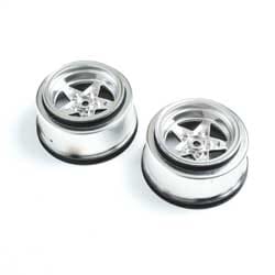 LOS43048 Rear Wheel, Satin Chrome (2): 22S Drag