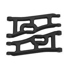 RPM70662  Wide Front A-arms, Black; Traxxas Rustler Stampede