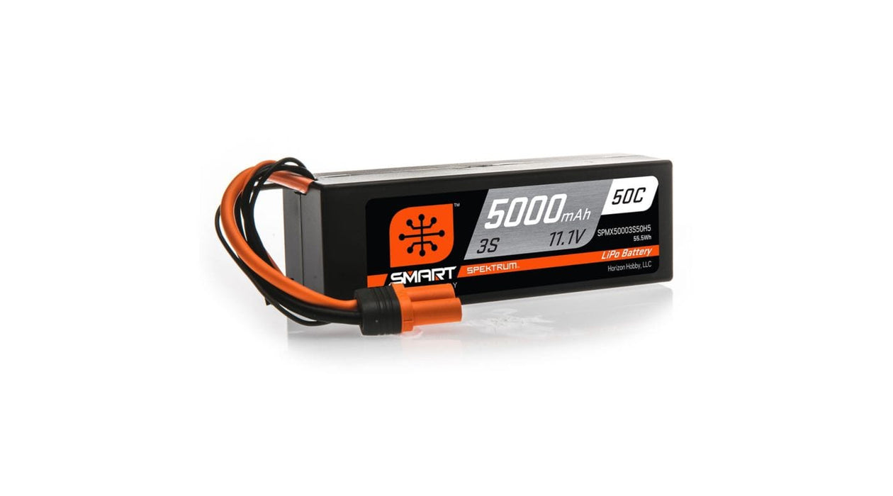 SPMX50003S50H5  11.1V 5000mAh 3S 50C Smart LiPo Battery, Hardcase, IC5